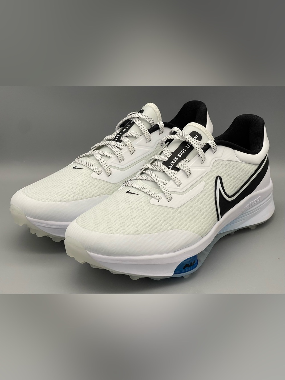 Nike Air Zoom Infinity Tour NEXT% Golf Shoes White/Photo Blue Men’s Size 9.5 NEW